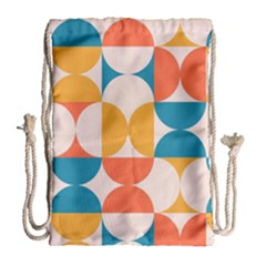 Geometric Pattern Drawstring Bag (large)