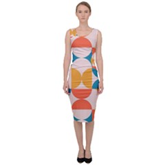 Geometric Pattern Sleeveless Pencil Dress by Valentinaart