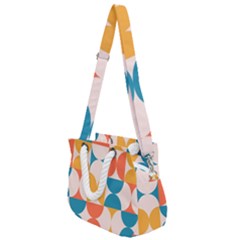 Geometric Pattern Rope Handles Shoulder Strap Bag by Valentinaart