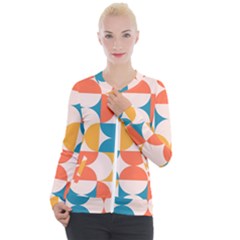 Geometric Pattern Casual Zip Up Jacket by Valentinaart