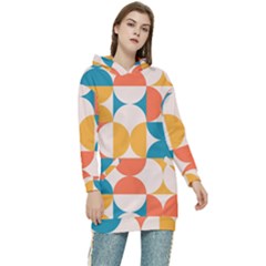 Geometric Pattern Women s Long Oversized Pullover Hoodie