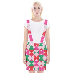 Geometric Pattern Braces Suspender Skirt by Valentinaart