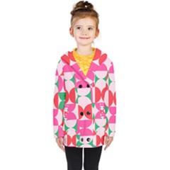 Geometric Pattern Kids  Double Breasted Button Coat by Valentinaart