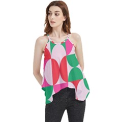 Geometric Pattern Flowy Camisole Tank Top