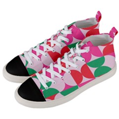 Geometric Pattern Men s Mid-top Canvas Sneakers by Valentinaart