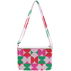 Geometric Pattern Double Gusset Crossbody Bag