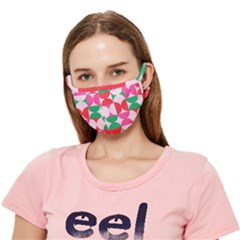 Geometric Pattern Crease Cloth Face Mask (adult)