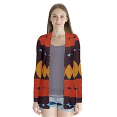 Geometric Pattern Drape Collar Cardigan by Valentinaart