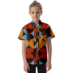 Geometric Pattern Kids  Short Sleeve Shirt