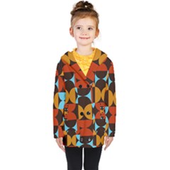 Geometric Pattern Kids  Double Breasted Button Coat by Valentinaart