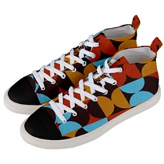 Geometric Pattern Men s Mid-top Canvas Sneakers by Valentinaart