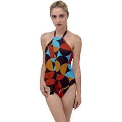 Geometric Pattern Go With The Flow One Piece Swimsuit by Valentinaart