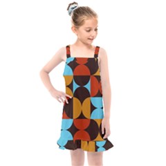 Geometric Pattern Kids  Overall Dress