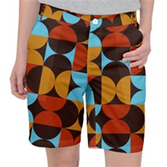 Geometric Pattern Pocket Shorts by Valentinaart