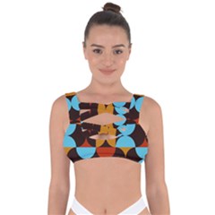 Geometric Pattern Bandaged Up Bikini Top by Valentinaart