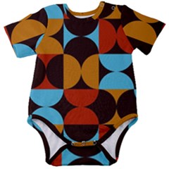 Geometric Pattern Baby Short Sleeve Onesie Bodysuit