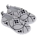 Black and white pattern Kids  Velcro No Lace Shoes View3