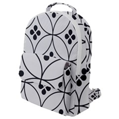 Black And White Pattern Flap Pocket Backpack (small) by Valentinaart