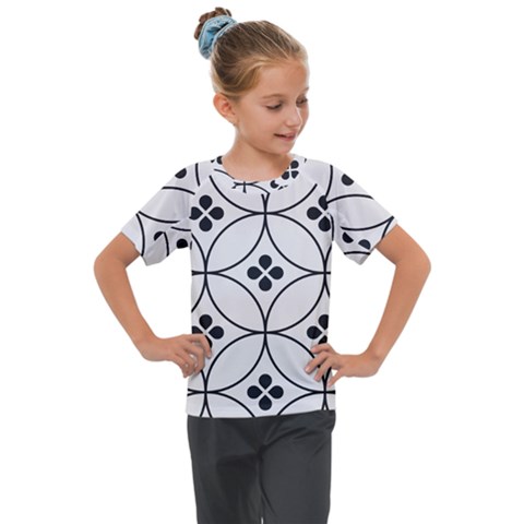 Black And White Pattern Kids  Mesh Piece Tee by Valentinaart