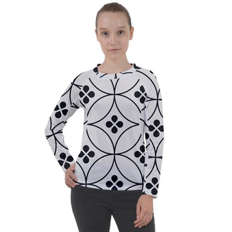 Black And White Pattern Women s Long Sleeve Raglan Tee by Valentinaart