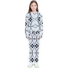 Black And White Pattern Kids  Tracksuit by Valentinaart