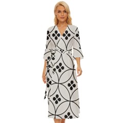 Black And White Pattern Midsummer Wrap Dress by Valentinaart