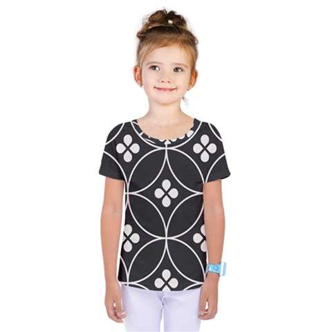 Black And White Pattern Kids  One Piece Tee by Valentinaart