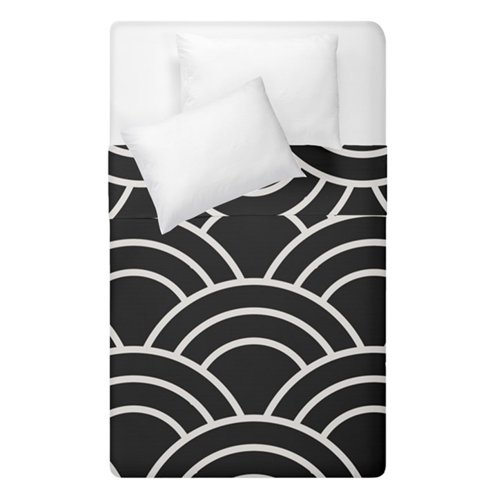 Black and white pattern Duvet Cover Double Side (Single Size)