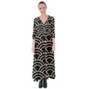 Black and white pattern Button Up Maxi Dress View1