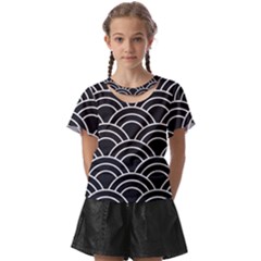 Black And White Pattern Kids  Front Cut Tee