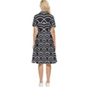 Black and white pattern Button Top Knee Length Dress View2