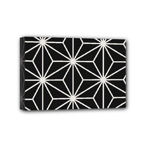 Black And White Pattern Mini Canvas 6  X 4  (stretched) by Valentinaart