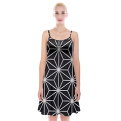 Black And White Pattern Spaghetti Strap Velvet Dress by Valentinaart