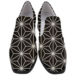 Black And White Pattern Women Slip On Heel Loafers by Valentinaart