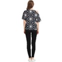 Black and white pattern One Shoulder Cut Out Tee View2