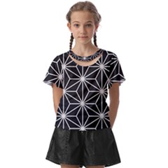 Black And White Pattern Kids  Front Cut Tee