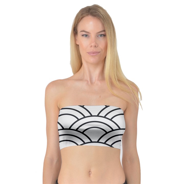 Black and white pattern Bandeau Top