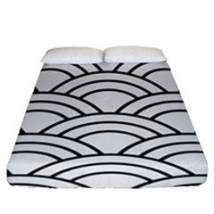 Black And White Pattern Fitted Sheet (king Size) by Valentinaart