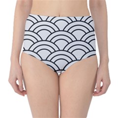 Black And White Pattern Classic High-waist Bikini Bottoms by Valentinaart