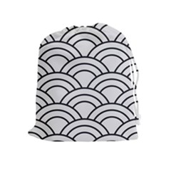 Black And White Pattern Drawstring Pouch (xl) by Valentinaart