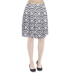 Black And White Pattern Pleated Skirt