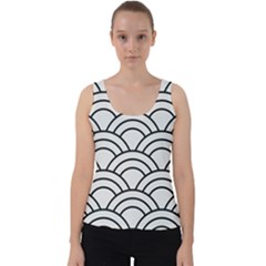 Black And White Pattern Velvet Tank Top by Valentinaart