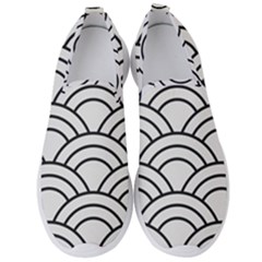 Black And White Pattern Men s Slip On Sneakers by Valentinaart