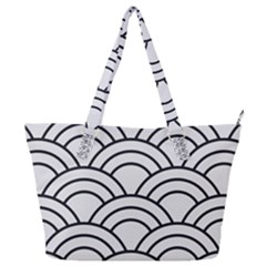 Black And White Pattern Full Print Shoulder Bag by Valentinaart