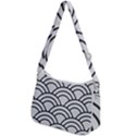 Black and white pattern Zip Up Shoulder Bag View2