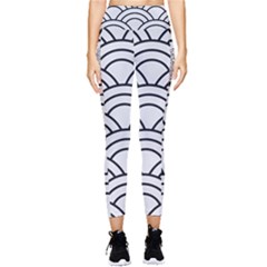 Black And White Pattern Pocket Leggings 