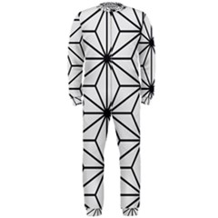 Black And White Pattern Onepiece Jumpsuit (men) by Valentinaart