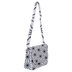 Black And White Pattern Shoulder Bag With Back Zipper by Valentinaart