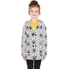 Black And White Pattern Kids  Double Breasted Button Coat by Valentinaart