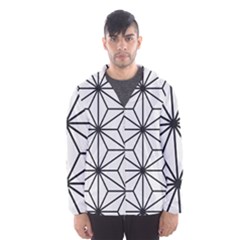 Black And White Pattern Men s Hooded Windbreaker